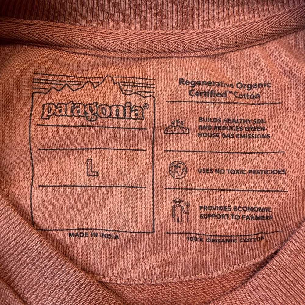 Patagonia Women's Size L Regenerative Organic Certified Cotton Essential Orange - Picture 6 of 9